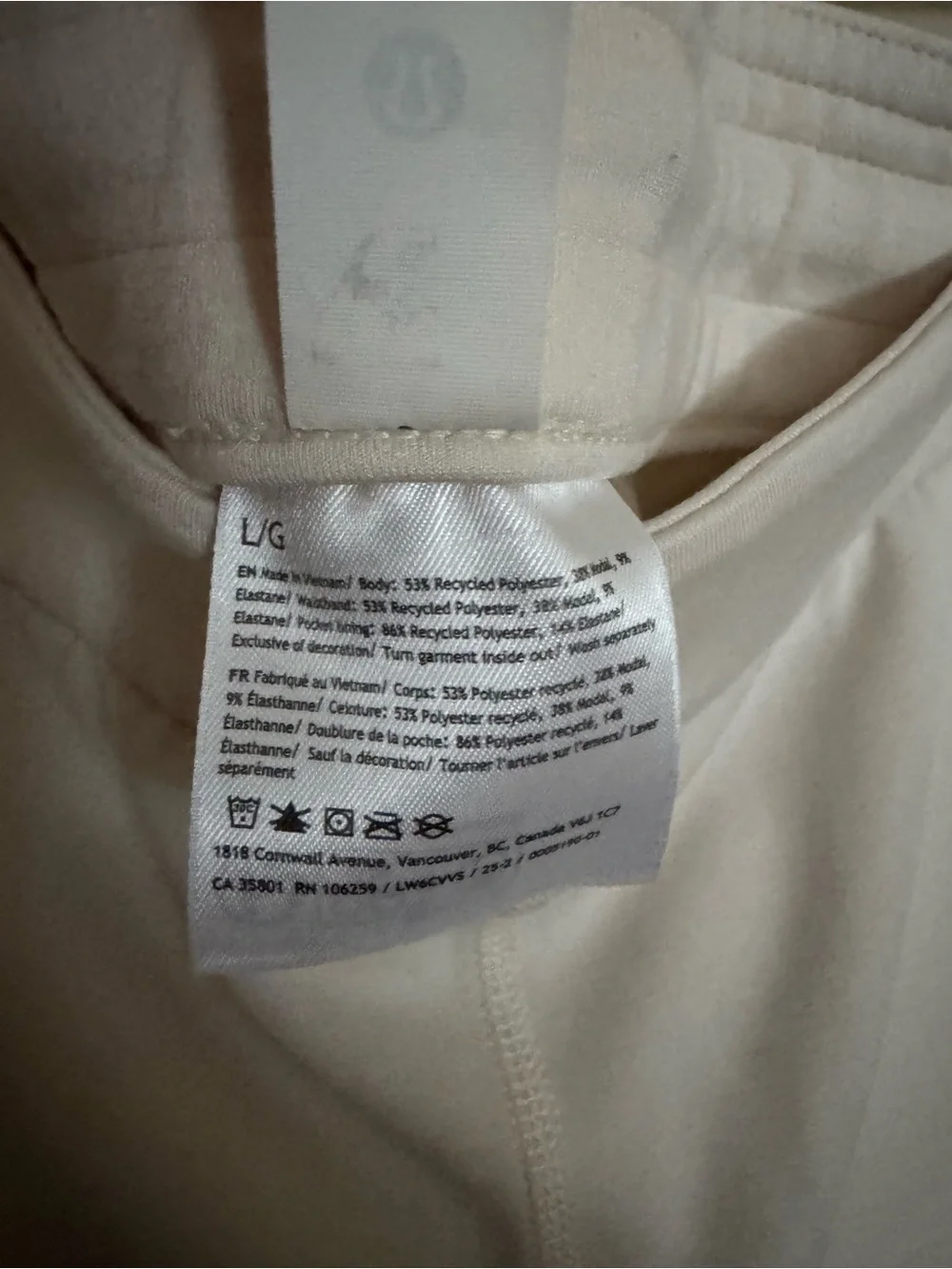 lululemon Softstreme High-Rise Wide-Leg Cropped Pant Sz L Light Ivory